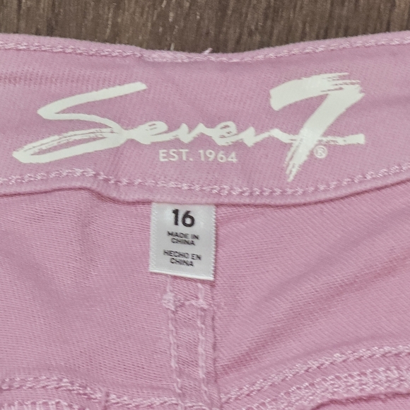 NWT Seven7 Womens Weekend Frayed Shorts Lavender Sz 16 - Picture 5 of 16